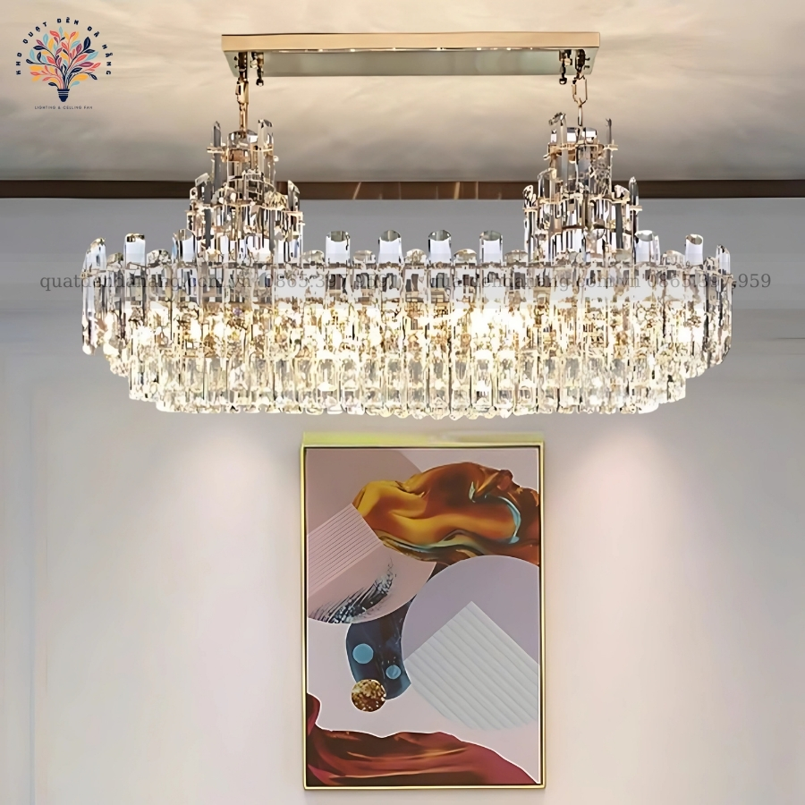 Đèn Chùm Pha Lê Chữ Nhật 950